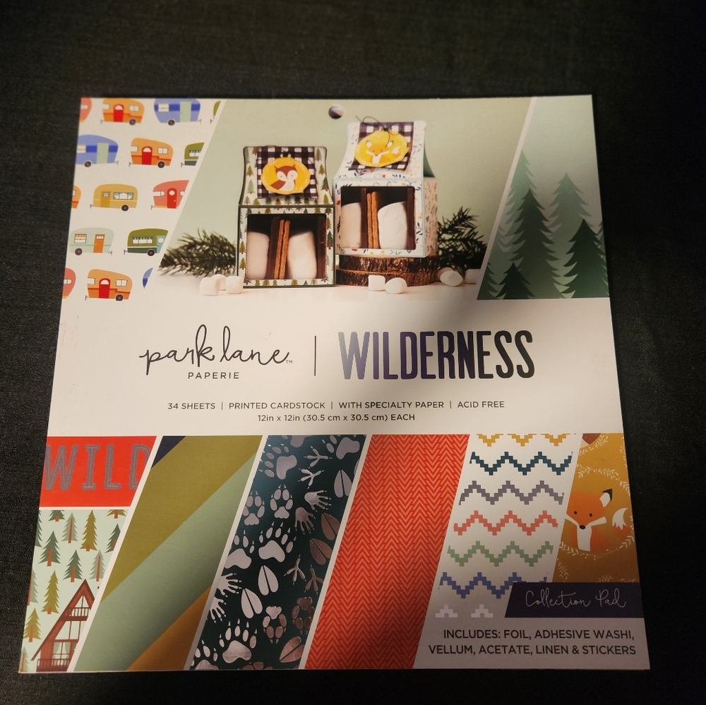 Park Lane Paperie Wilderness 12x12 inch printed cardstock collection 34 Sheets